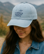 Chapters & Passport Stamps Dad Hat